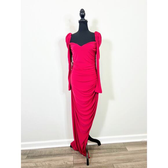 Majorelle Sweetheart Gown Maxi Dress in Berry Red Medium Lined Party Cocktail - Picture 1 of 4